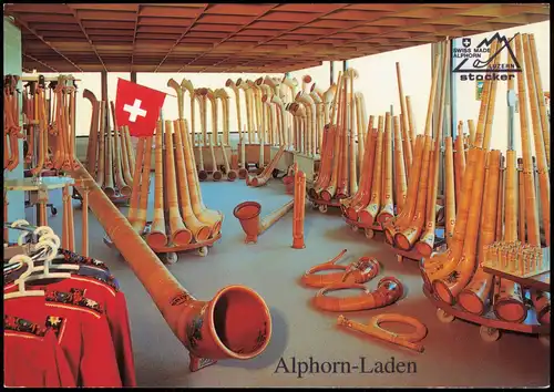 Ansichtskarte Kriens Alphornwerkstätte Luzern. Alphornbau Stocker 1988