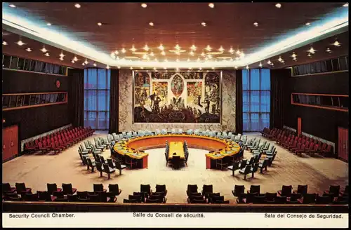 New York City United Nations Headquarter Security Council Chamber. 1978