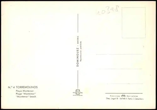Postales Torremolinos Playa Montemar Trettboote - Andalusien 1979