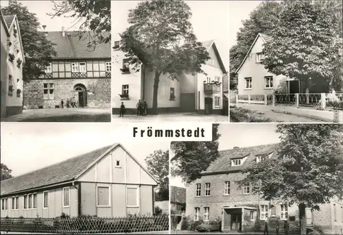 Frömmstedt Zentrale-Schule, Schulplatz, Anlage hinter der Schule, Kindergarten, Konsum-Gaststätte 1974