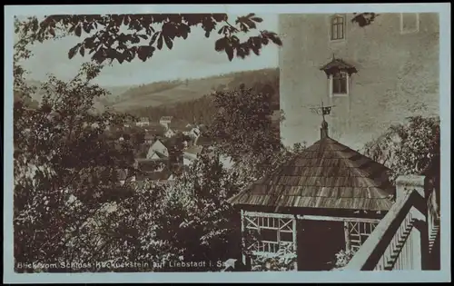 Ansichtskarte Liebstadt Blick vom Schloß Kuckuckstein 1926