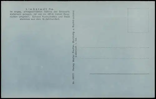 Ansichtskarte Liebstadt Schloss Kuckuckstein 1926