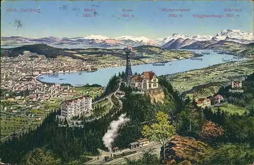 Ansichtskarte Zürich Uetliberg - Künstlerkarte 1912