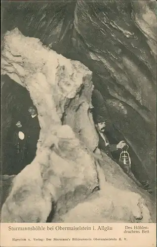 Obermaiselstein (Oberallgäu) Sturmannshöhle Des Höhlendrachensbett Wanderer 1906