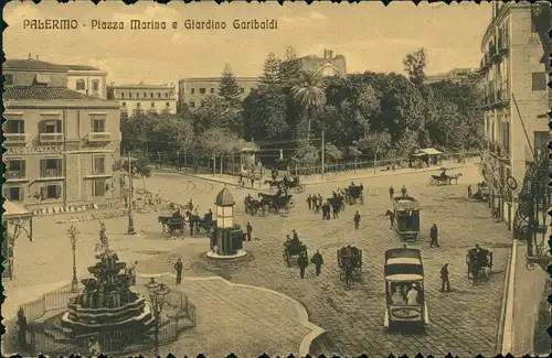Palermo Palermo (Palermu) Piazza Marina e Giardino Garibaldi 1922