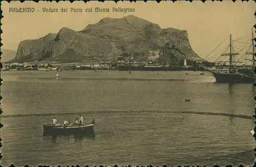 Palermo Palermo (Palermu) Veduta del Porto col Monte Pellegrino 1922