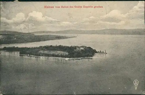 Ansichtskarte Konstanz vom Ballon des Grafen Zeppelin gesehen Luftbild 1913