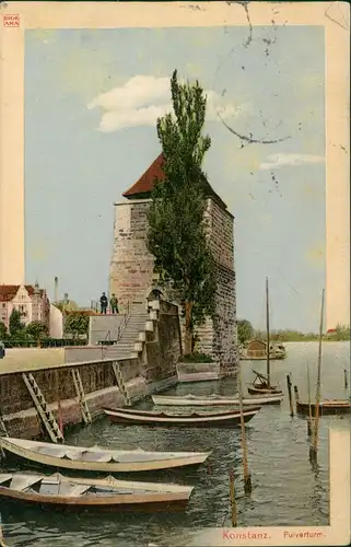 Ansichtskarte Konstanz Pulverturm. DIORAMA AK 1914