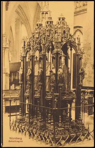 Ansichtskarte Nürnberg Sebaldusgrab Sebalduskirche/St. Sebald 1906