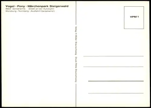 Ansichtskarte Geiselwind Märchenpark Steigerwald (Mehrbildkarte) 1980