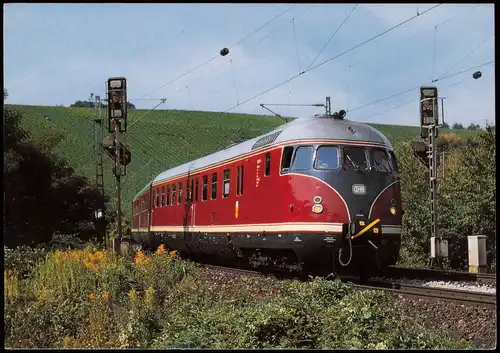 Diesel-Schnelltriebzug der Deutschen Bundesbahn als Sonderzug Stuttgarter Rössle bei Stuttgart-Münster 1991