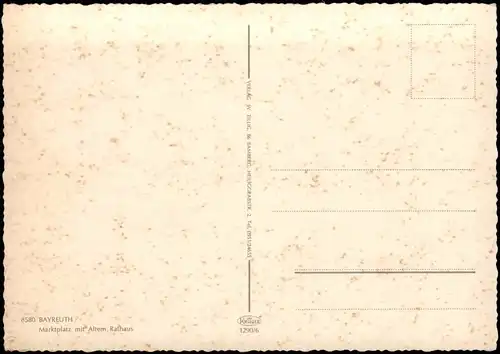 Ansichtskarte Bayreuth Marktplatz mit Altem Rathaus, Autos u.a. Mercedes 1975