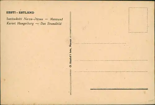 Postcard Narwa Narva Suvituskoht Narva-Jõesuu Strand 1928
