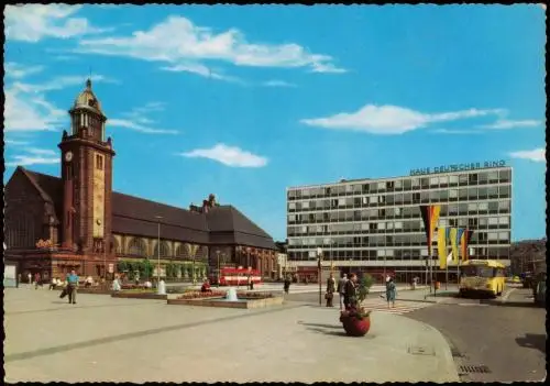 Ansichtskarte Hagen (Westfalen) Hauptbahnhof Vorplatz 1968