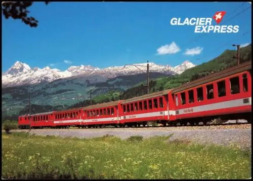 Der Glacier-Express in der Surselva (Bündner Oberland den Brigelserhörnern 1980