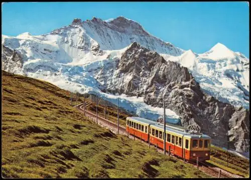 Eisenbahn Bergbahn Schweiz: Jungfraubahn a.d. Kleine Scheidegg 1972