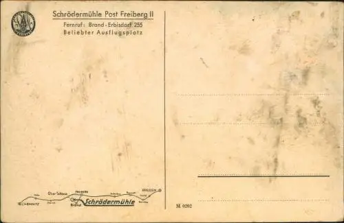 Ansichtskarte Freiberg (Sachsen) Schrödermühle 1940