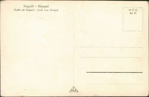 Cartoline Neapel Napoli Golf von Neapel - Stadt mit Vesuv 1931