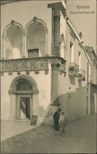 Cartoline Brindisi Antica Casa Monticelli 1913