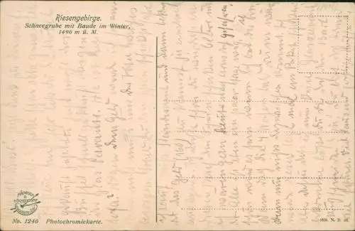 Schreiberhau Szklarska Poręba Schneegruben Sněžné jámy im Winter 1917