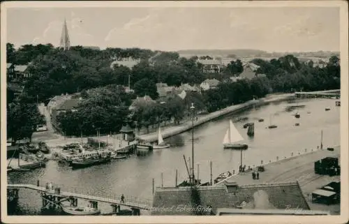 Ansichtskarte Borby-Eckernförde Stadt, Fähre 1932