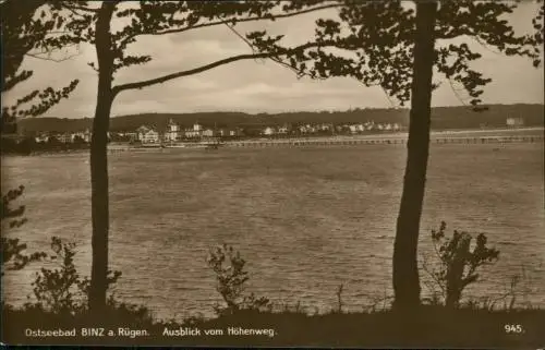 Ansichtskarte Binz (Rügen) Ausblick vom Höhenweg. 1928