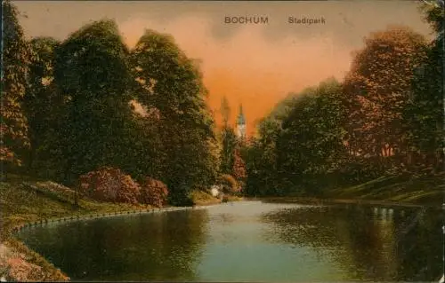 Ansichtskarte Bochum Stadtpark - Stimmungsbild 1915