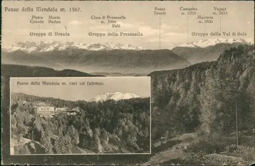 Bozen Bolzano Passo della Mendola - Mendelpass 2 Bild 1925  Stempel Bozen