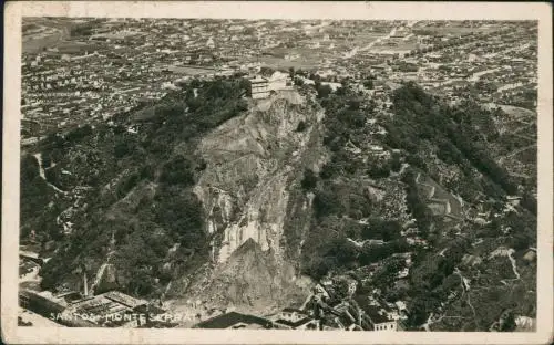Postcard Santos Luftbild Monte Serrat Basil Brasilien 1929