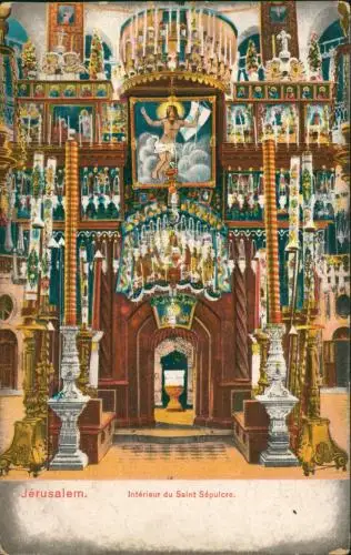 Jerusalem Jeruschalajim (רושלים) Intérieur du Saint Sépulcre. - Innen 1911