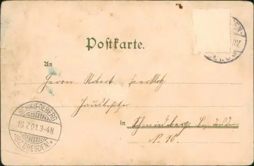 Tiere als Menschen (Künstlerkarten) Andromorphische Karte Katzen Küche 1901
