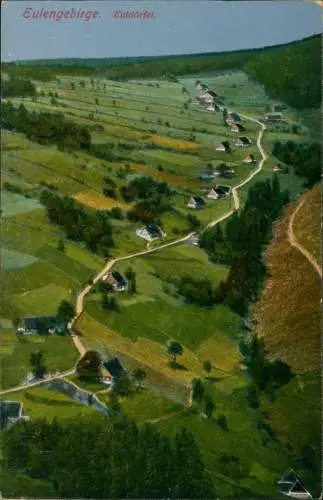 Postcard Euldörfel-Schwarzwasser (Eulengebirge) Strumień Ansicht 1918