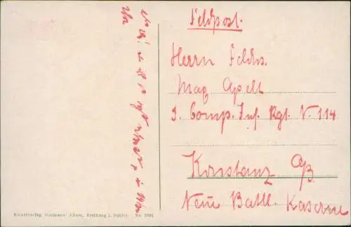 Postcard Euldörfel-Schwarzwasser (Eulengebirge) Strumień Ansicht 1918