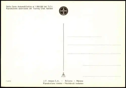 Cartoline Meran Merano Umland-Ansichten, Umgebungskarte 1982