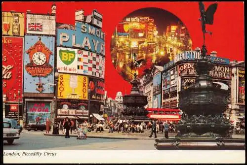 Postcard London EROS on Piccadilly Circus 1980