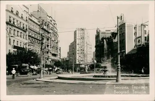 Belgrad Beograd (Београд) Platz Terasie Place de Terasie 1943