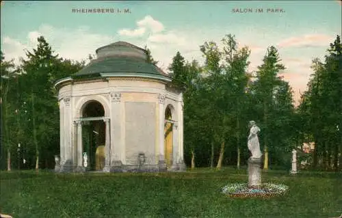 Ansichtskarte Rheinsberg Salon im Park 1909