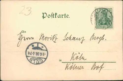 Ansichtskarte Bredeney-Essen (Ruhr) Villa Hügel - Künstlerkarte 1908