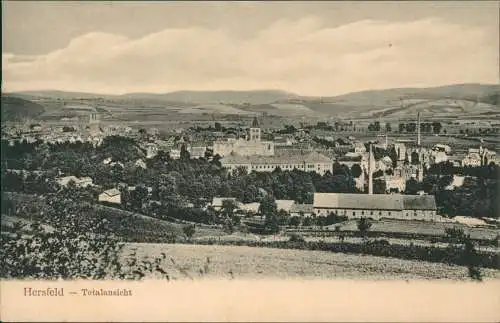 Ansichtskarte Bad Hersfeld Stadt und Fabrikanlage 1909