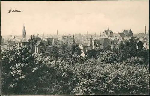 Ansichtskarte Bochum Straßenblick Villen 1909