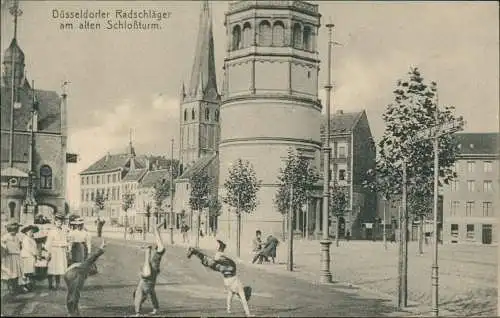 Ansichtskarte Düsseldorf Alter Schloßturm Düsseldorfer Radschläger 1910
