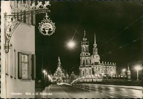 Innere Altstadt-Dresden Hofkirche (vor der Zerstörung) mit Narrenhäusl 1965/1964