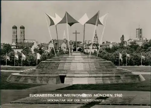 München EUCHARISTISCHER WELTKONGRESS  THERESIENWIESE 1960     Erstausg Stempel