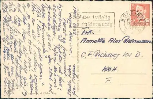 Postcard Kopenhagen København Börse - Künstlerkarte 1958