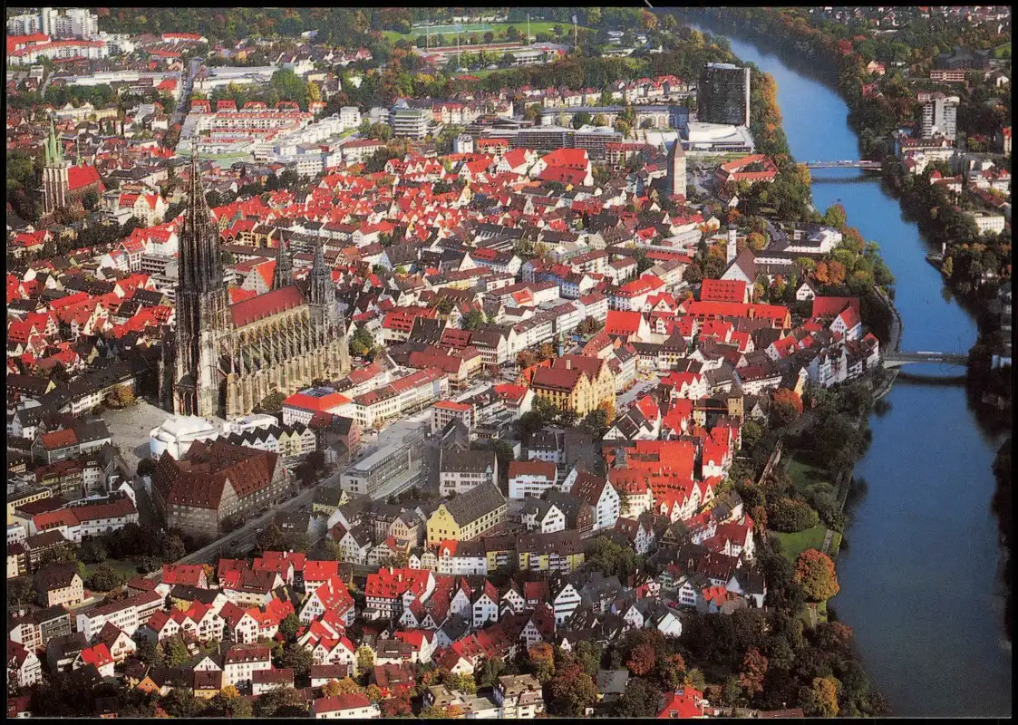 Ansichtskarte Ulm a. d. Donau Luftaufnahme 1985