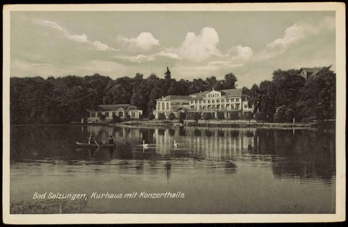 Ansichtskarte Bad Salzungen Kurhaus mit Konzerthalle 1932