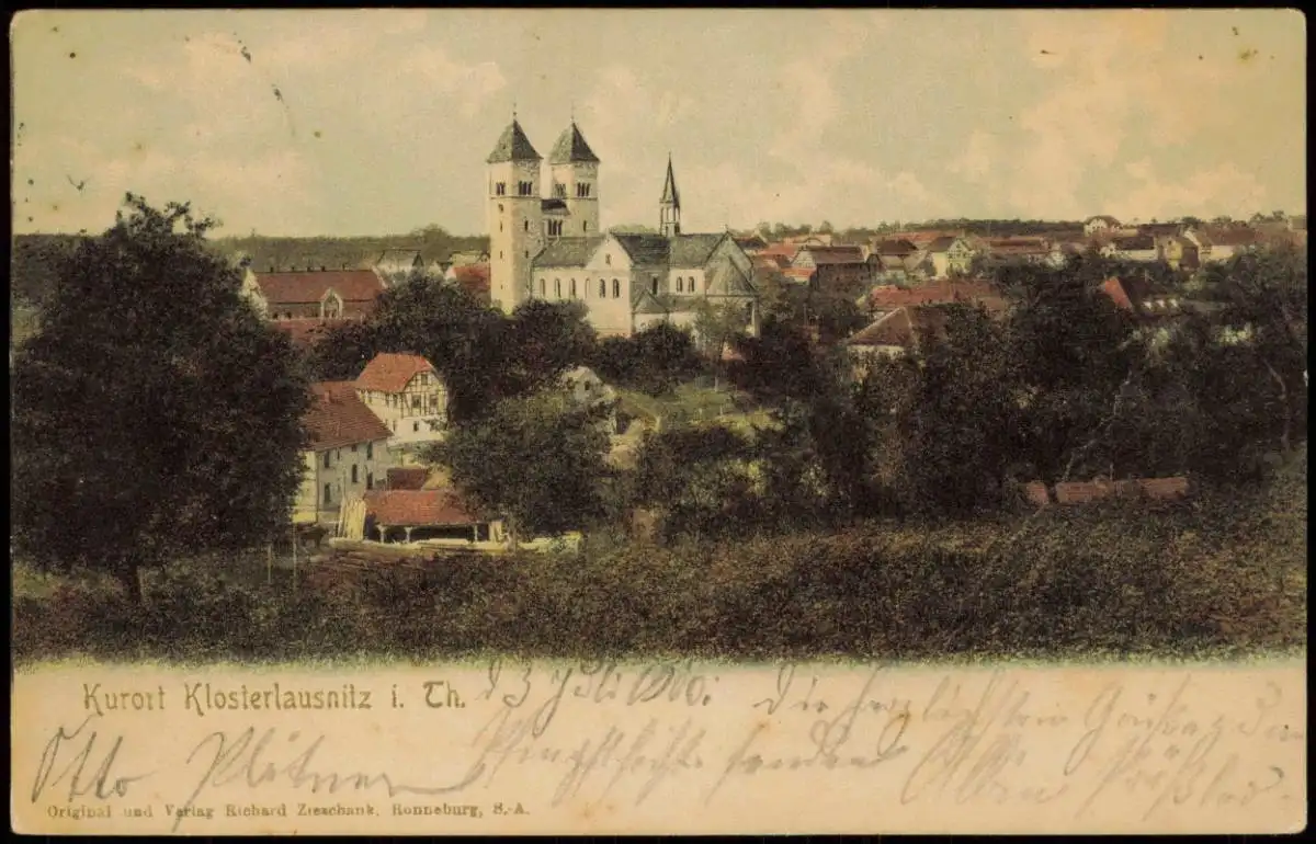 Ansichtskarte Bad Klosterlausnitz Panorama-Ansicht 1906