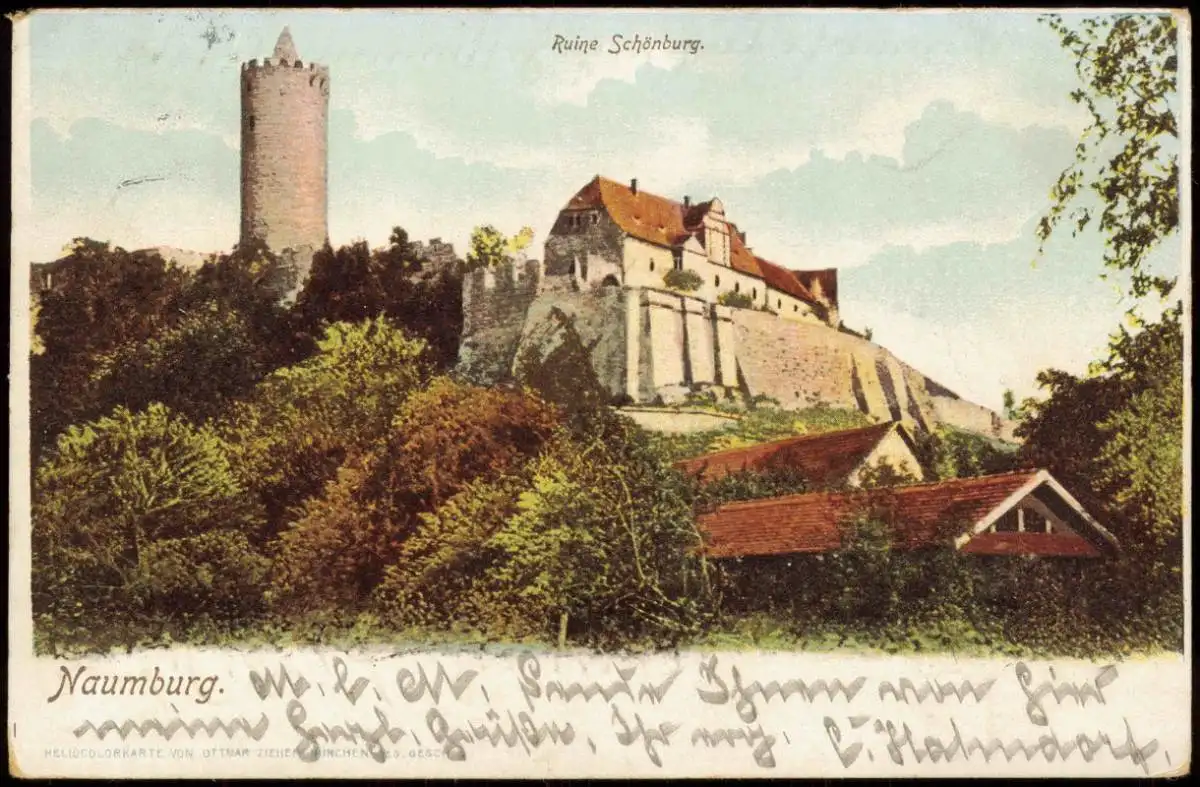 Ansichtskarte Schönburg (Saale) Burg Schönburg bei Naumburg 1902