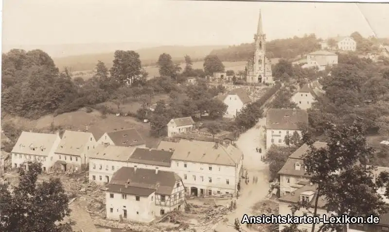 Bad Gottleuba-Berggießhübel Blick auf Ort nach Hochwasser 1922