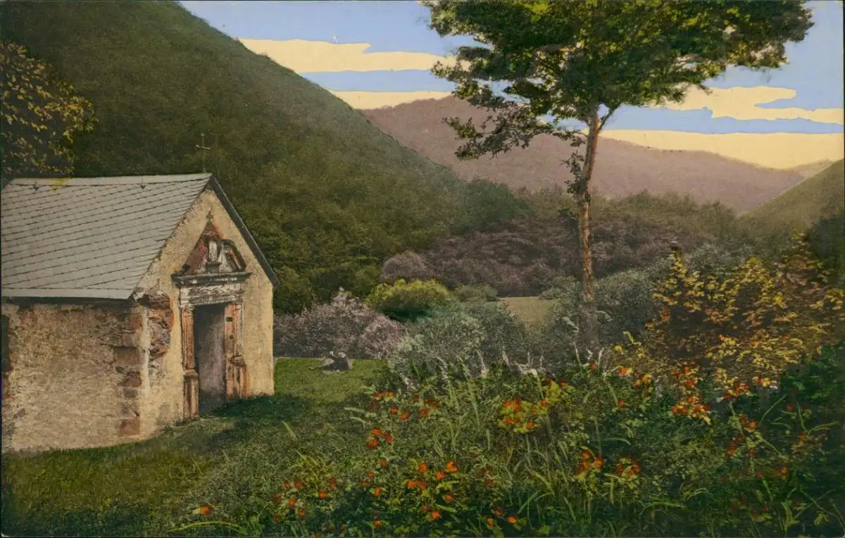 Ansichtskarte Wittlich Unken-Kapelle aus dem Jahre 1708 im Liesertal 1911
